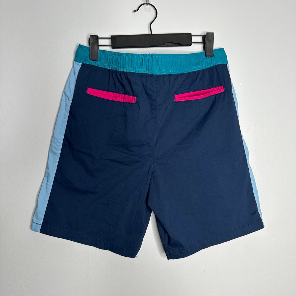 Wonder Nation Cargo Shorts Kids XL 14-16 Navy Blue EUC Retro Colorblock Sporty - Picture 4 of 5